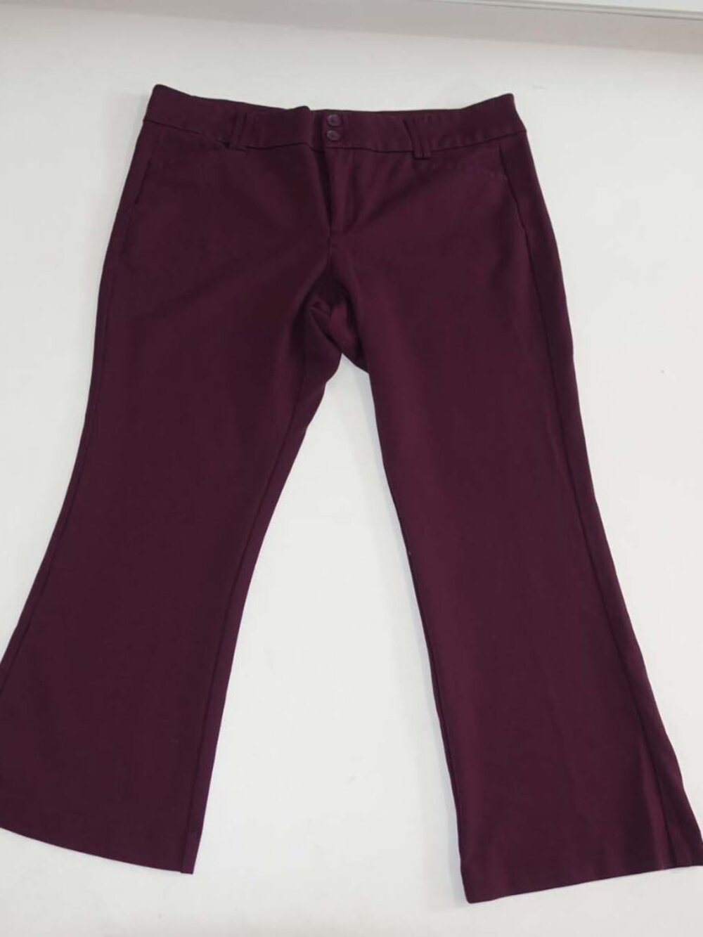Torrid Women's Trouser Boot Cut Ponte Pants Size 22 Regular Maroon 28.5" Inseam